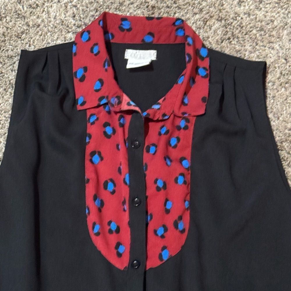 Urban Outfitters Cooperative Sleeveless Patterned Bib Blouse Women’s XS - Picture 4 of 7